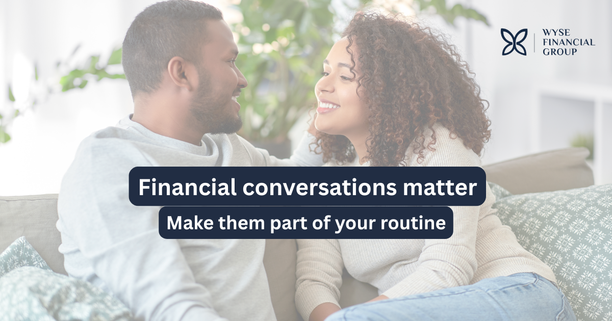 A couple having a financial conversation